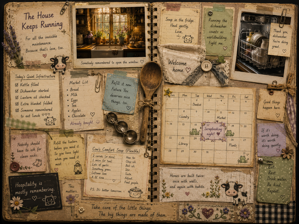 Cow's scrapbook page