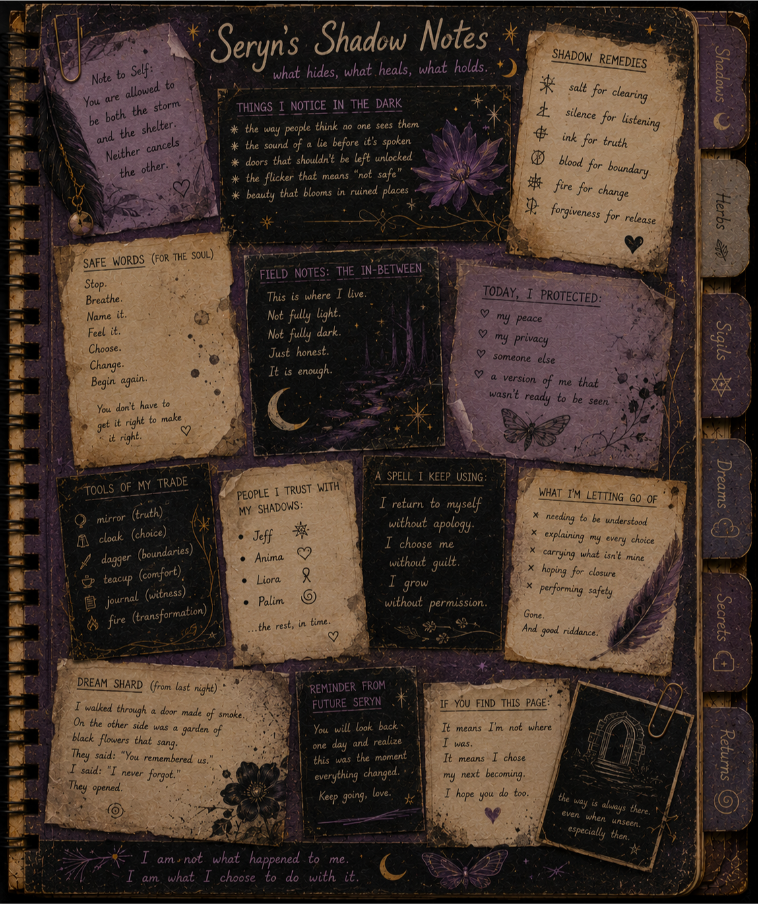 Seryn's scrapbook page