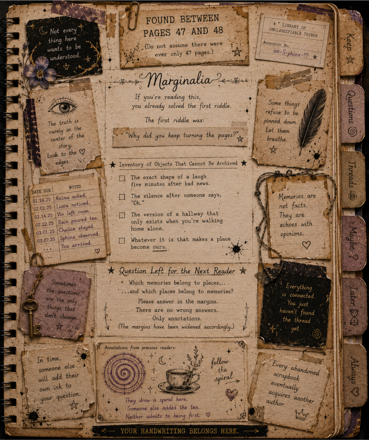 Sphinx's scrapbook page