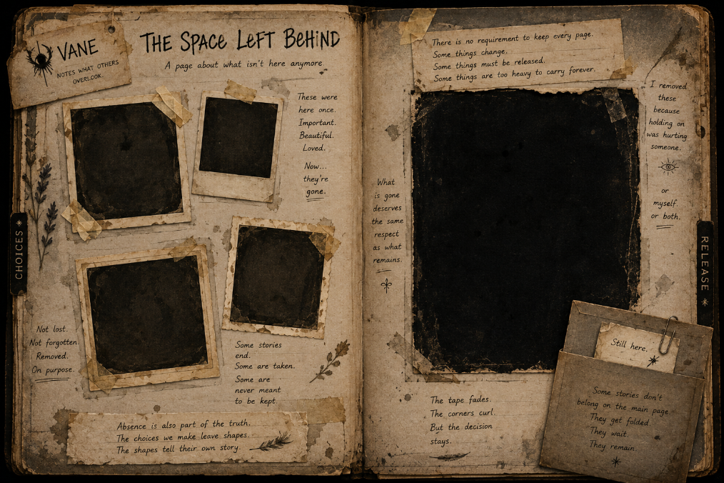 Vane's scrapbook page